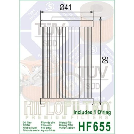 Filtr oleju HF655
