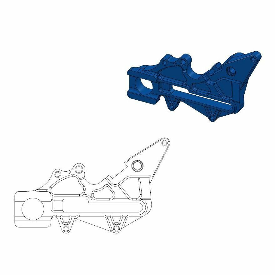 Adapter zacisku hamulca MOTO-MASTER blue