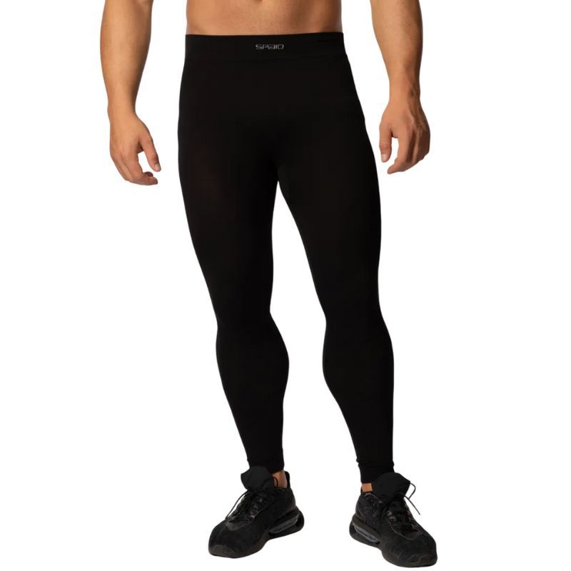 Legginsy termoaktywne męskie SPAIO merino l black