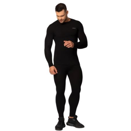 Legginsy termoaktywne męskie SPAIO merino l black