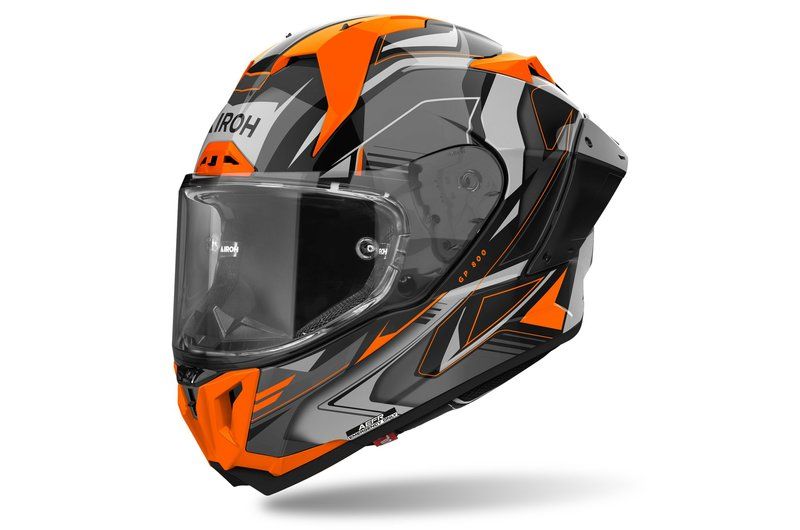 Kask AIROH GP 800 MUST ORANGE GLOSS BLACK L