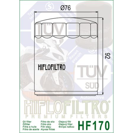 Filtr oleju HF170b czarny