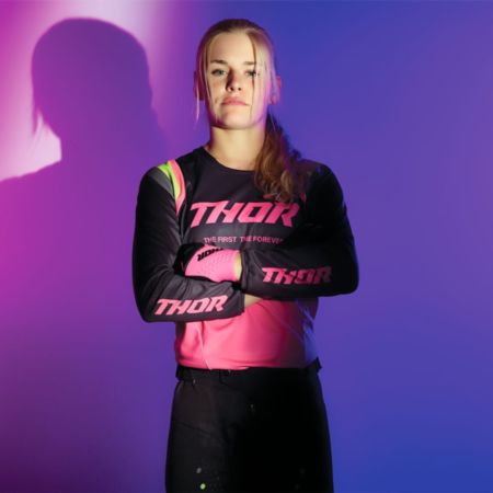 Bluza THOR pulse women rev charcoal/fluo pink S