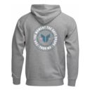 Bluza casual THOR zip up badge htr gray S