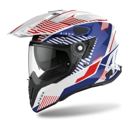 Kask AIROH COMMANDER Boost WHITE/BLUE GLOSS L