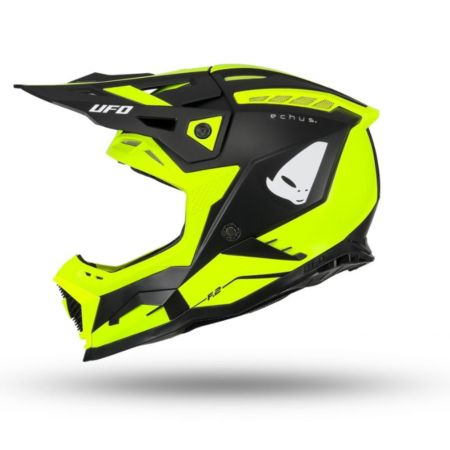 Kask echus UFO czarny/żółty fluo L