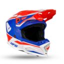 Kask echus UFO czerwony/niebieski/biały L