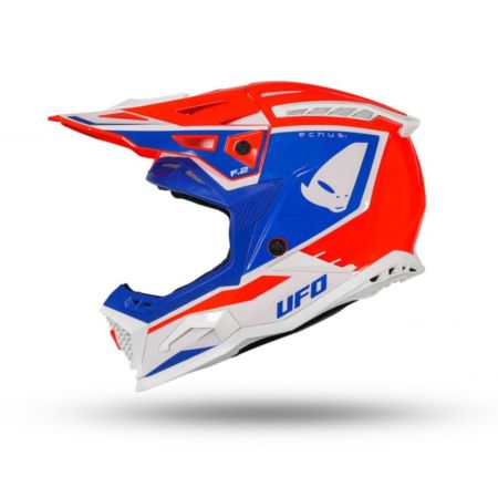 Kask echus UFO czerwony/niebieski/biały L