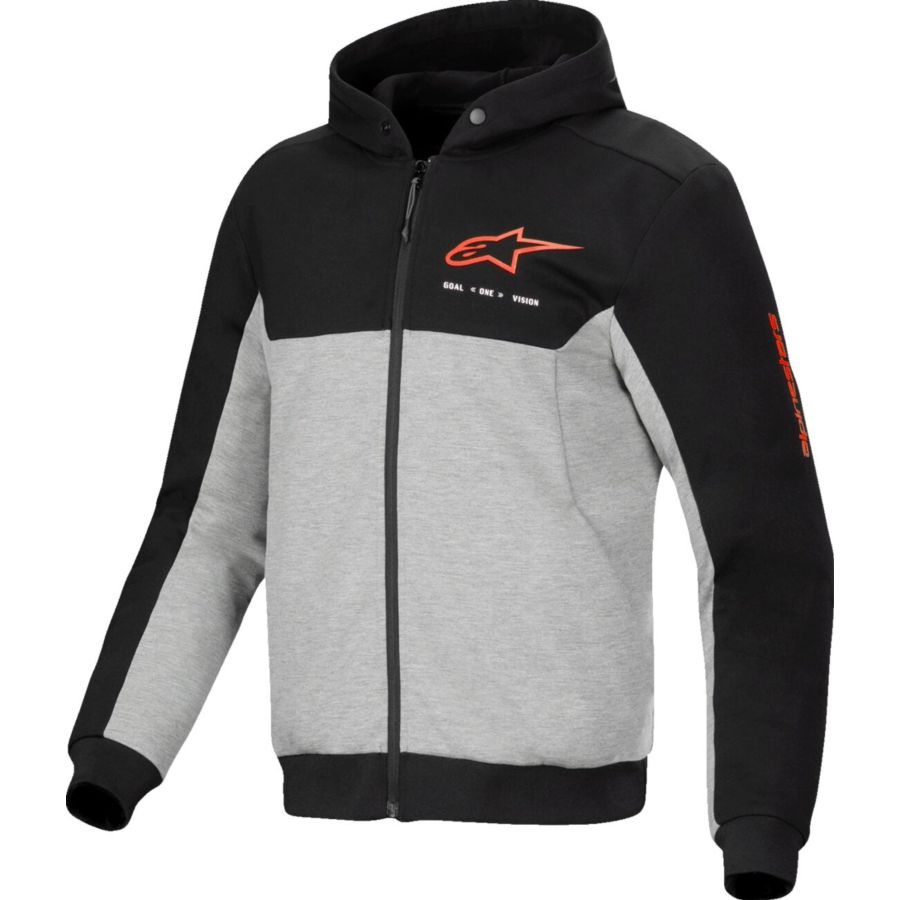 Bluza z kapturem ALPINESTARS CHROME V2 gy/blk/rd L