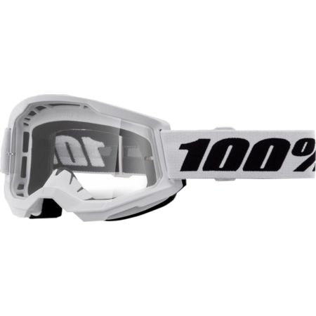 Gogle 100% STRATA 2 white clear