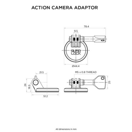 QUAD LOCK Adapter do kamer sportowych Go
