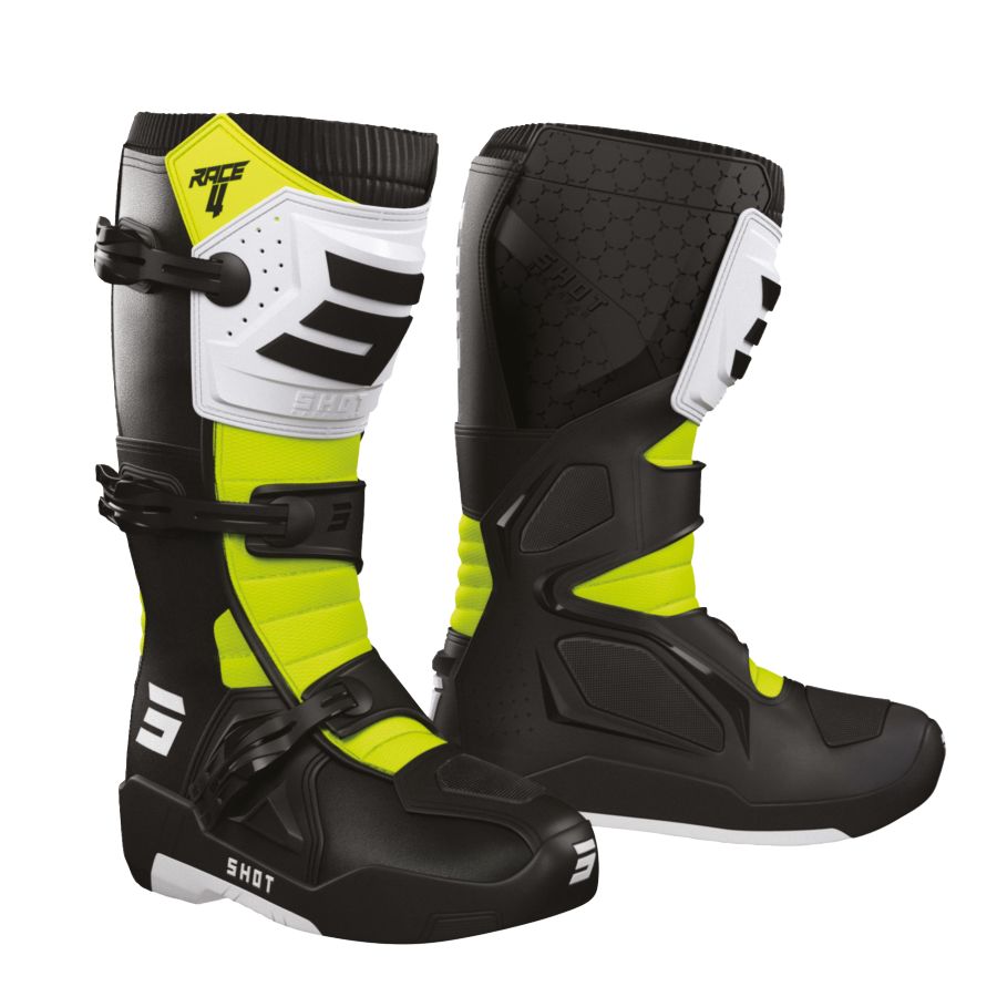 Buty SHOT RACE 4 BLACK_WHITE_NEON_YELLOW 39