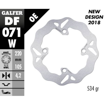 Tarcza hamulcowa GALFER WAVE 220 MM HONDA NES 125