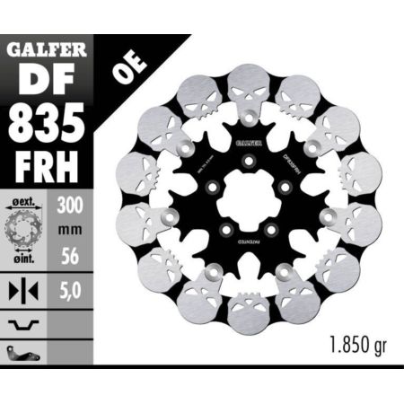 Tarcza hamulcowa GALFER SKULL 300 MM HARLEY 1690