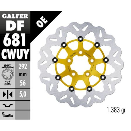 Tarcza hamulcowa GALFER WAVE 292 MM HARLEY 1690