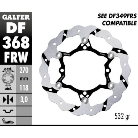 Tarcza hamulcowa GALFER WAVE 270 MM SUZUKI RMX 450