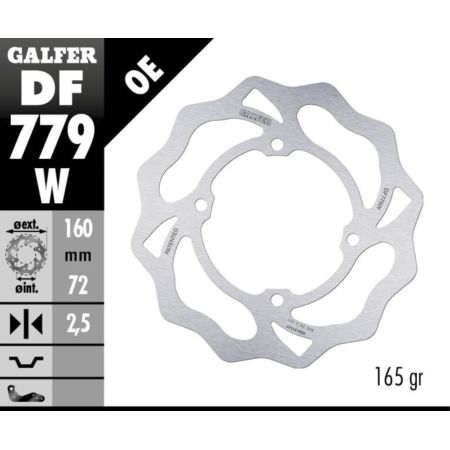 Tarcza hamulcowa GALFER WAVE 160 MM GAS GAS 50
