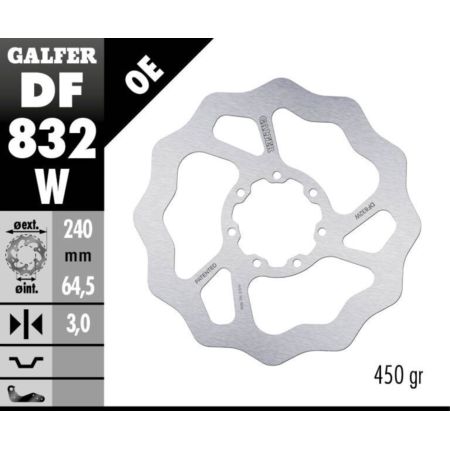 Tarcza hamulcowa GALFER WAVE 240 MM TM RACING 85