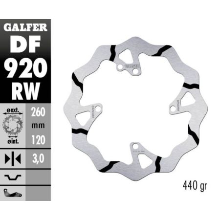 Tarcza hamulcowa GALFER WAVE 260 MM SHERCO SE 250