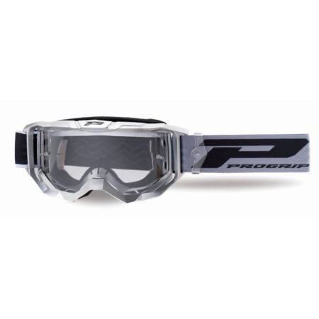 Gogle PRO GRIP 3300 MATT SILVER MIRROR CLEAR