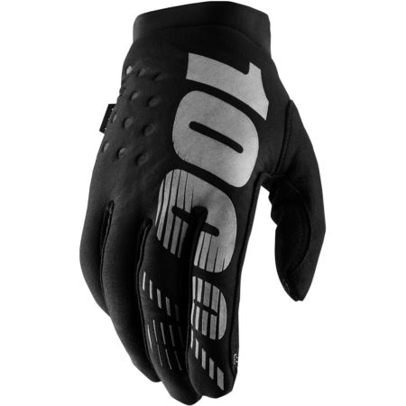 Rękawiczki 100% brisker black/grey youth S