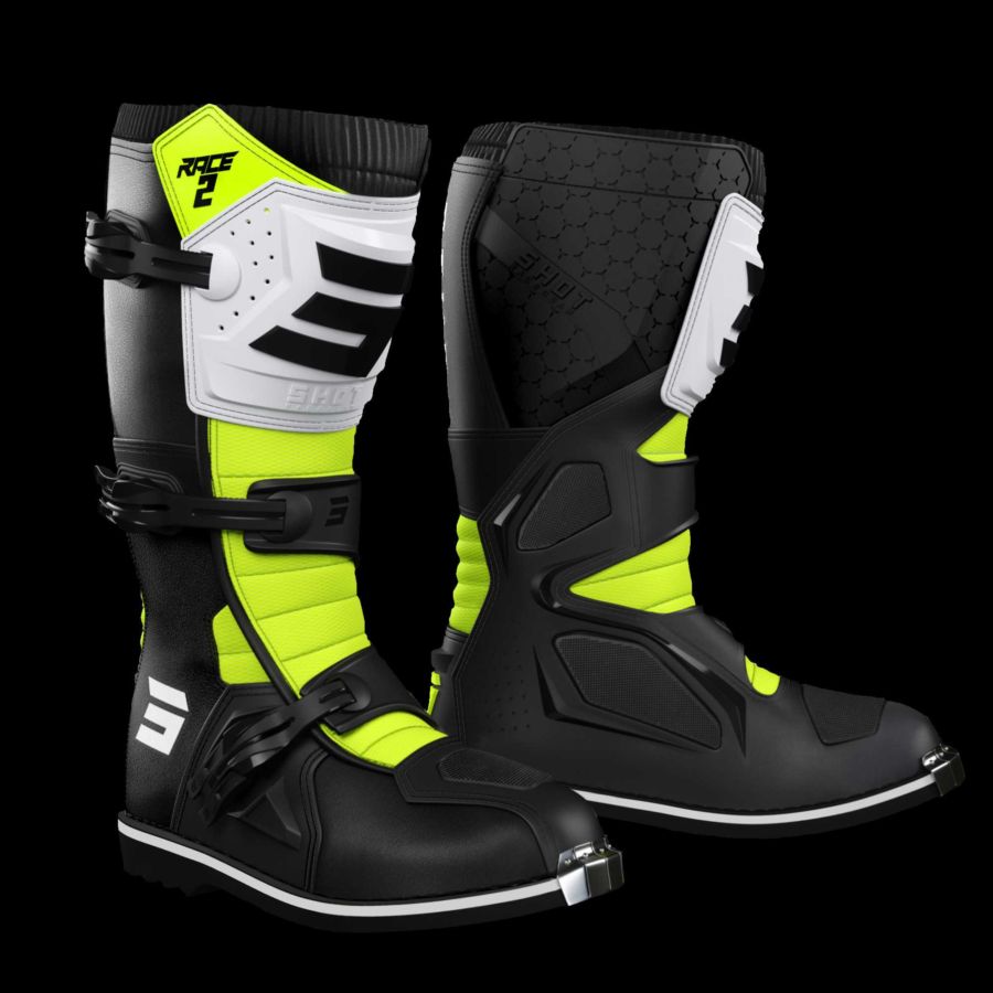 Buty SHOT RACE 2 KID BLACK_WHITE_NEON_YELLOW 30