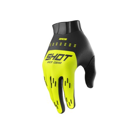 Rękawiczki SHOT RACE KID EVO NEON_YELLOW 4-5