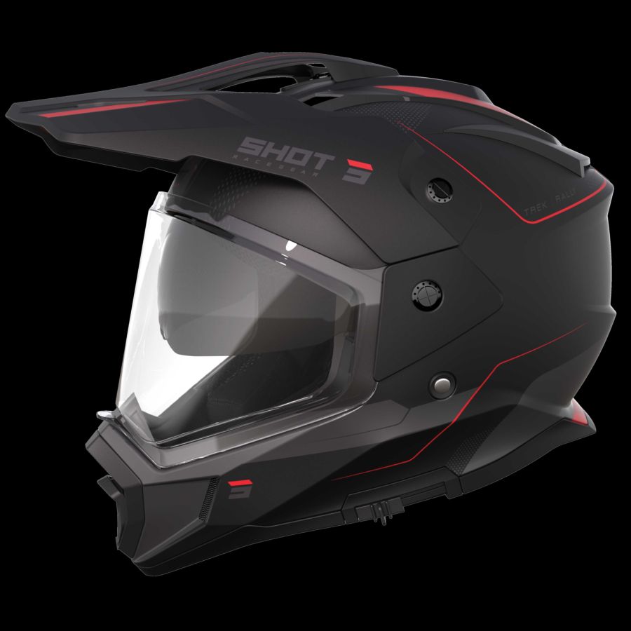 Kask SHOT TREK MAX VISION RALLY BLACK_RED_MATT M