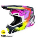 Kask SHOT LITE RACING BLUE_NEON_YELLOW_PEARLY XS