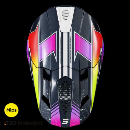Kask SHOT LITE RACING BLUE_NEON_YELLOW_PEARLY L