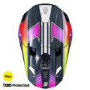 Kask SHOT LITE RACING BLUE_NEON_YELLOW_PEARLY XL