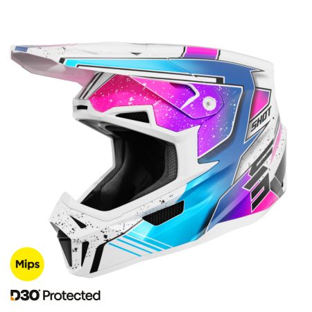Kask SHOT LITE RACING WHITE_PINK_PEARLY L