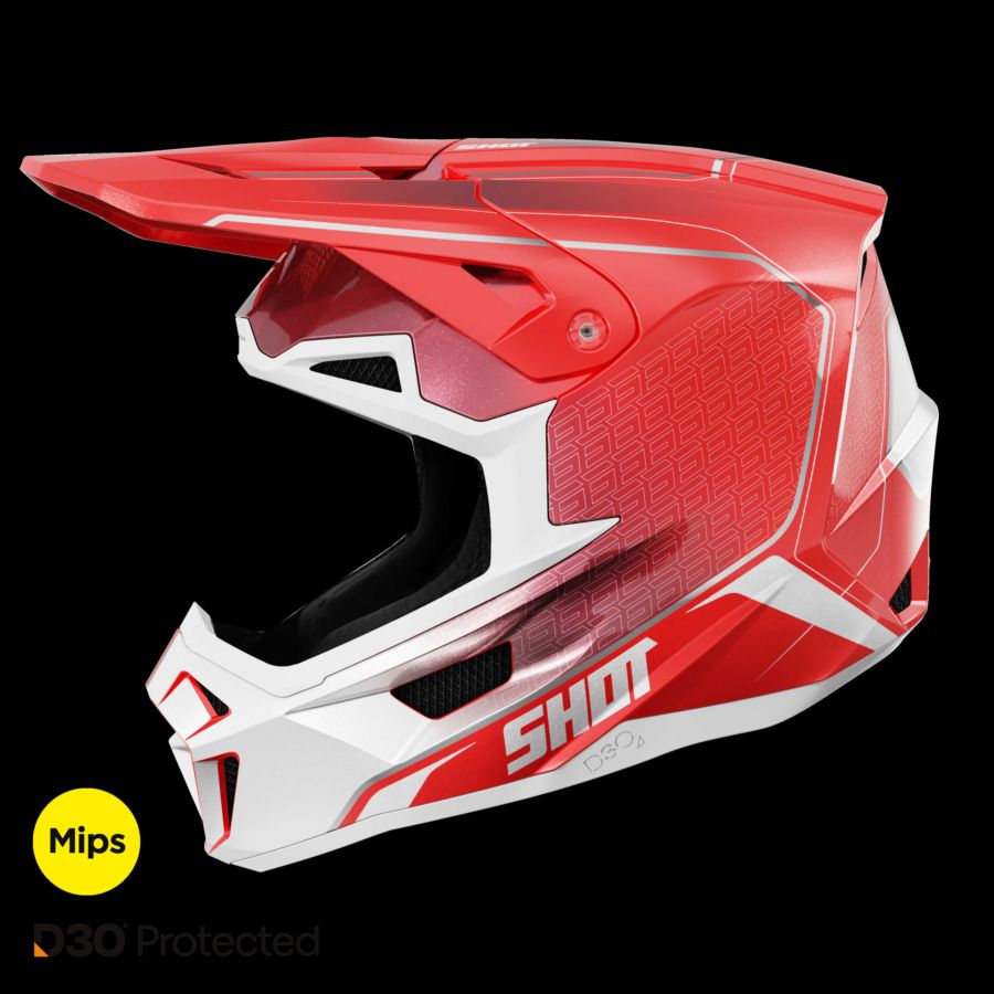 Kask SHOT LITE CHALLENGER RED_PEARLY M