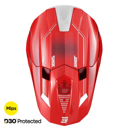 Kask SHOT LITE CHALLENGER RED_PEARLY XL