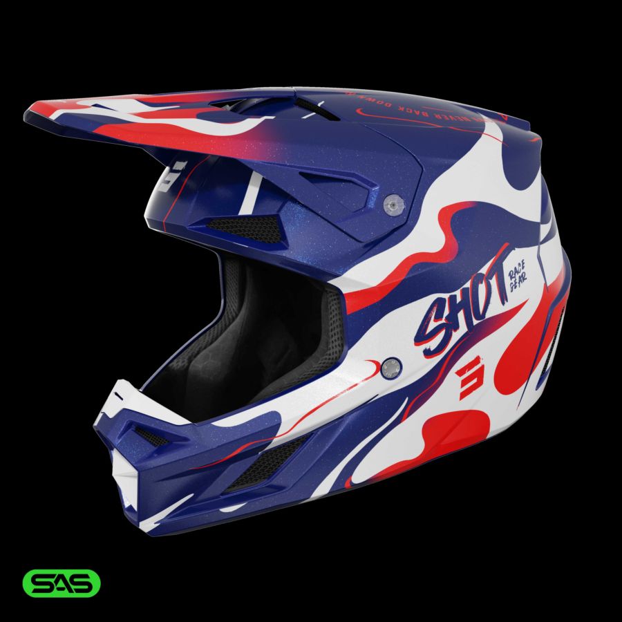 Kask SHOT SPEED BEAST BLUE_RED_PEARLY M