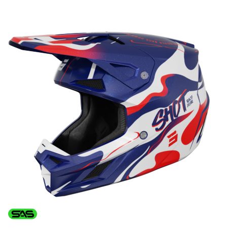 Kask SHOT SPEED BEAST BLUE_RED_PEARLY M