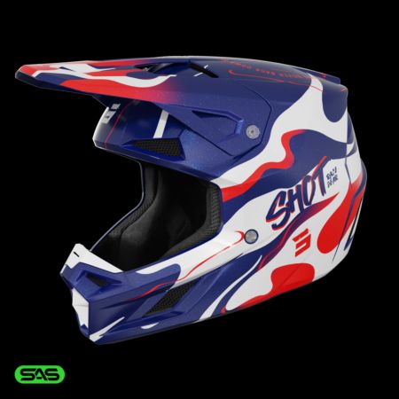 Kask SHOT SPEED BEAST BLUE_RED_PEARLY L