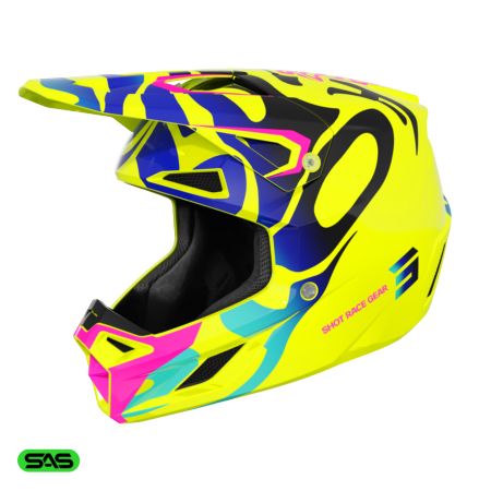 Kask SHOT SPEED KID GHOST NEON_YELLOW_GLOSSY YS
