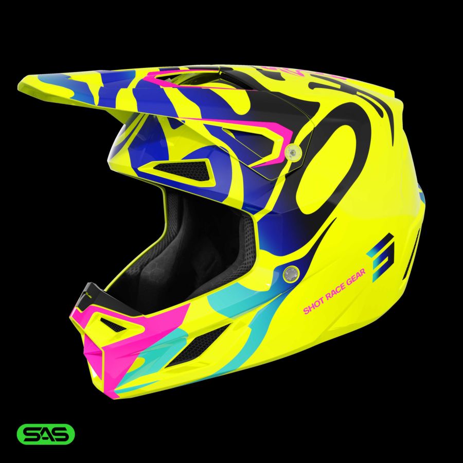 Kask SHOT SPEED KID GHOST NEON_YELLOW_GLOSSY YL