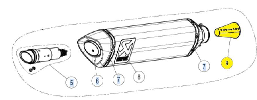 Wkładka tłumika AKRAPOVIC YAMAHA YZF-R1 1000 ABS
