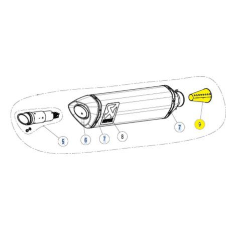 Wkładka tłumika AKRAPOVIC YAMAHA YZF-R1 1000 ABS