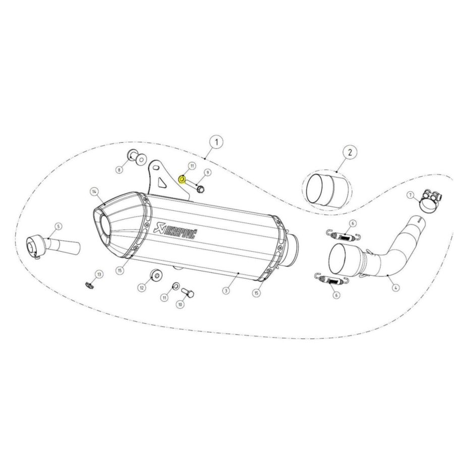 Podkładka tłumika AKRAPOVIC APRILIA RSV4 1000 ABS