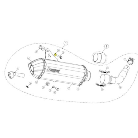 Podkładka tłumika AKRAPOVIC APRILIA RSV4 1000 ABS