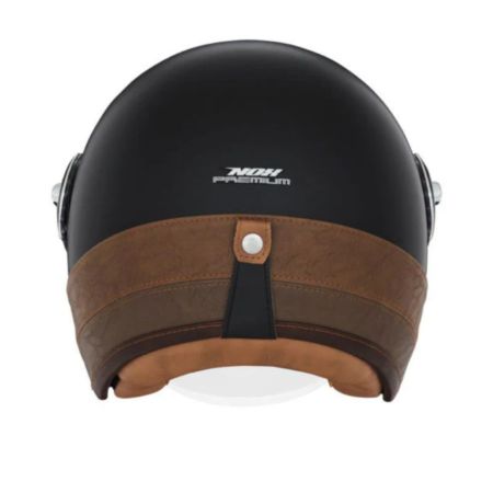 Kask NOX Jet Heritage czarny/brązowy S