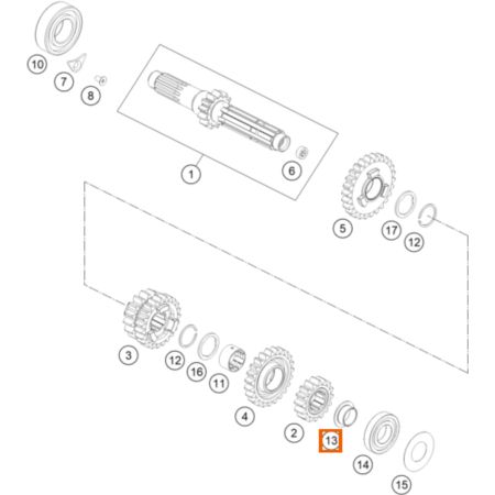 OEM KTM 79133027000 tulejka łożyska wałka