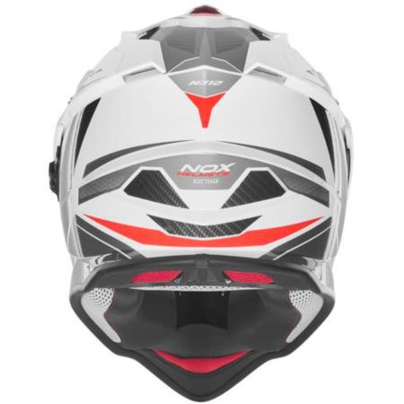 Kask NOX Dual off road N312 CZERWONY/BIAŁY XXL