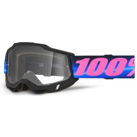 Gogle 100% ACCURI 2 SUPERDOME BLACK MIRROR CLEAR