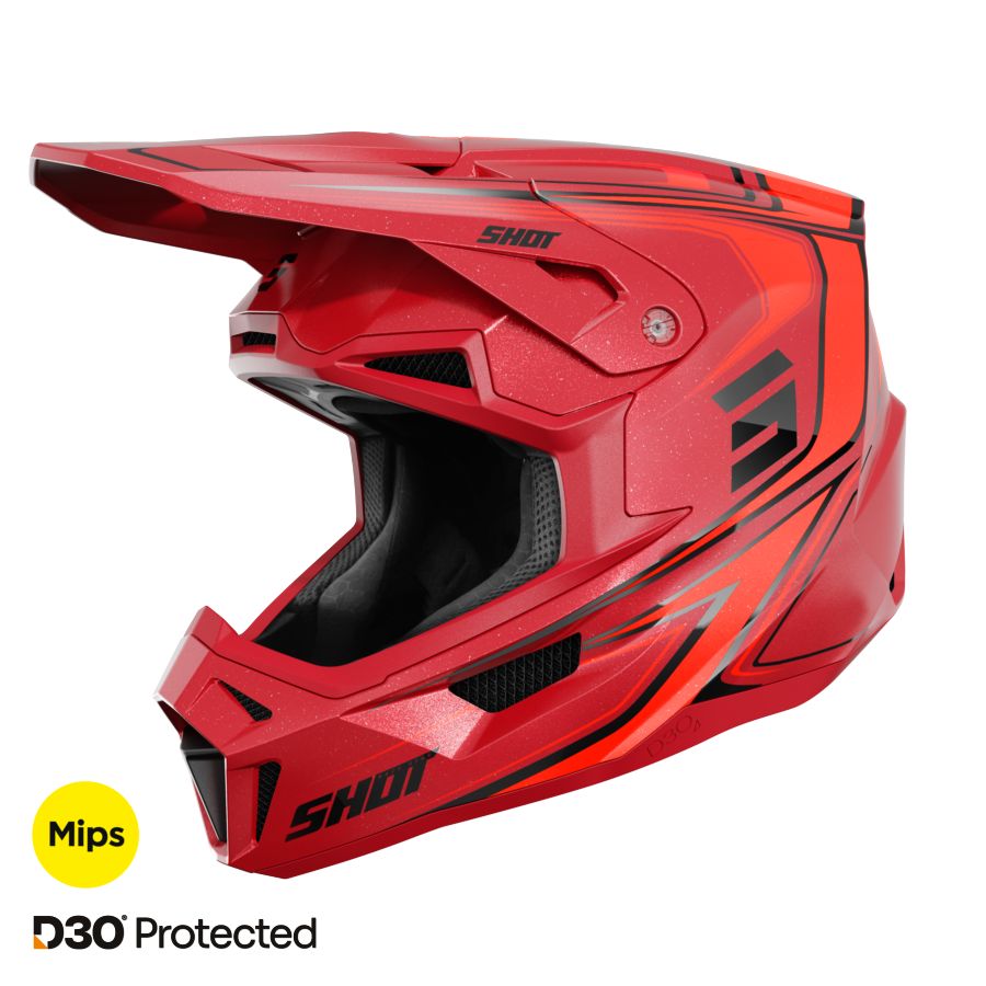Kask SHOT LITE GLORY RED PEARLY XS