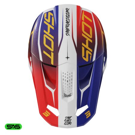 Kask SHOT SPEED SIDE RED BLUE PEARLY XS
