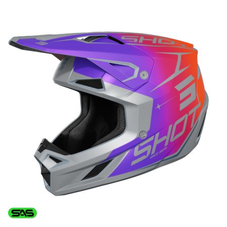 Kask dziecięcy SHOT SPEED KID SIDE PURPLE MATT YS